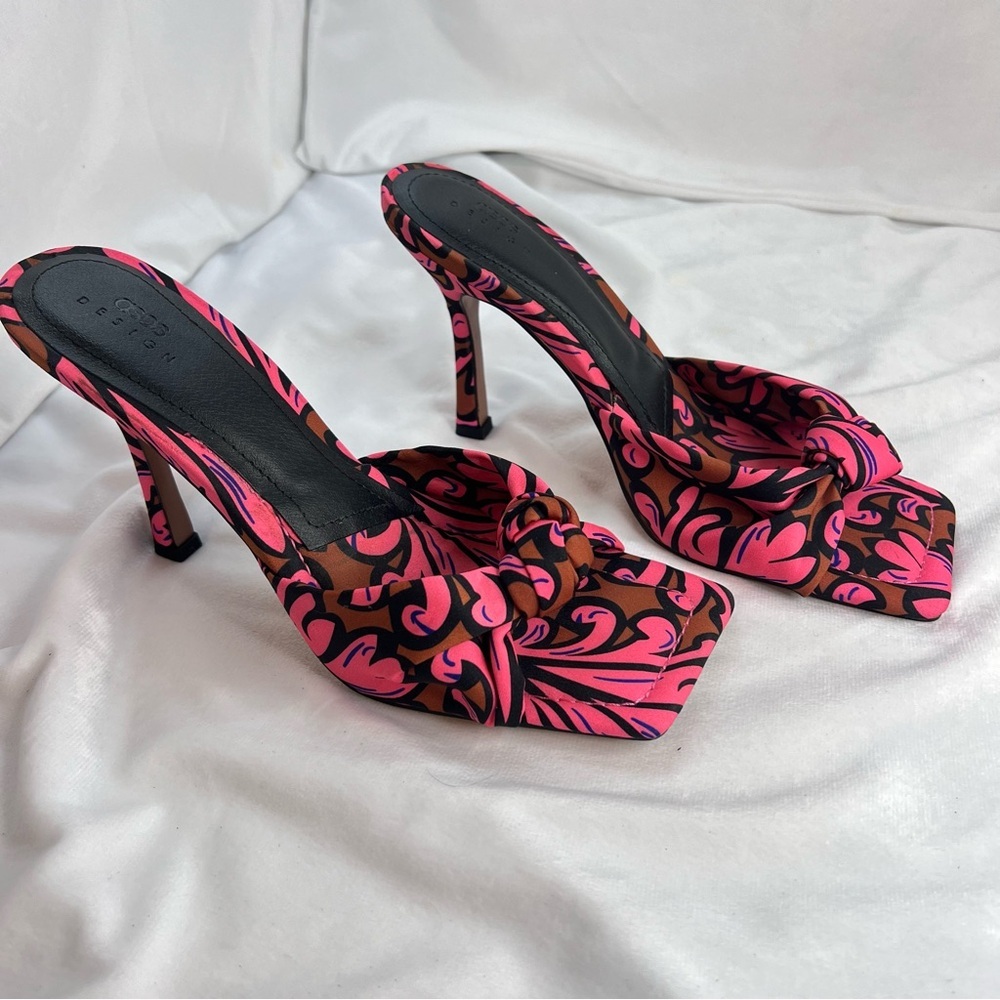 ASOS DESIGN Nadina knotted high heeled mules Sz 9 - Picture 4 of 13